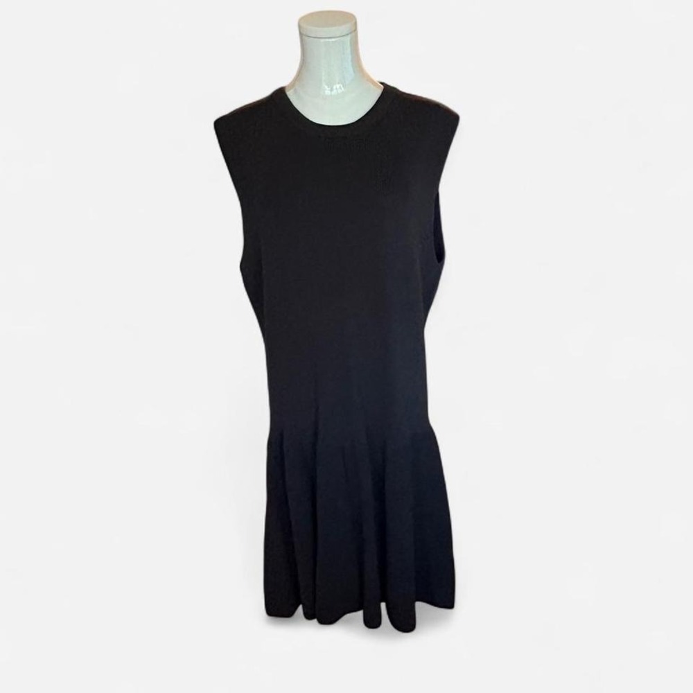 Black COS midi dress thick stretch ponte